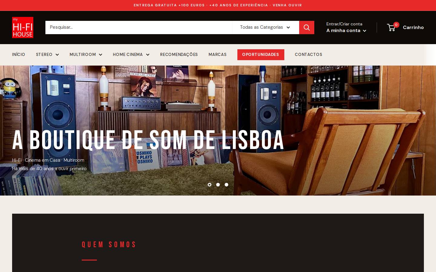 myhifihouse.com homepage screenshot