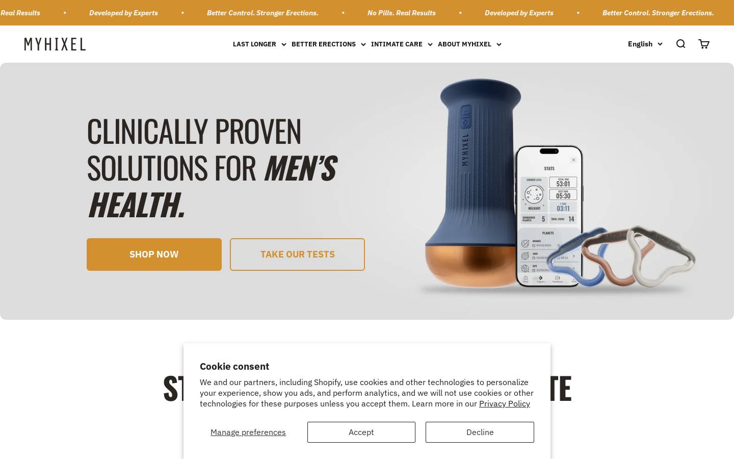 MYHIXEL homepage screenshot