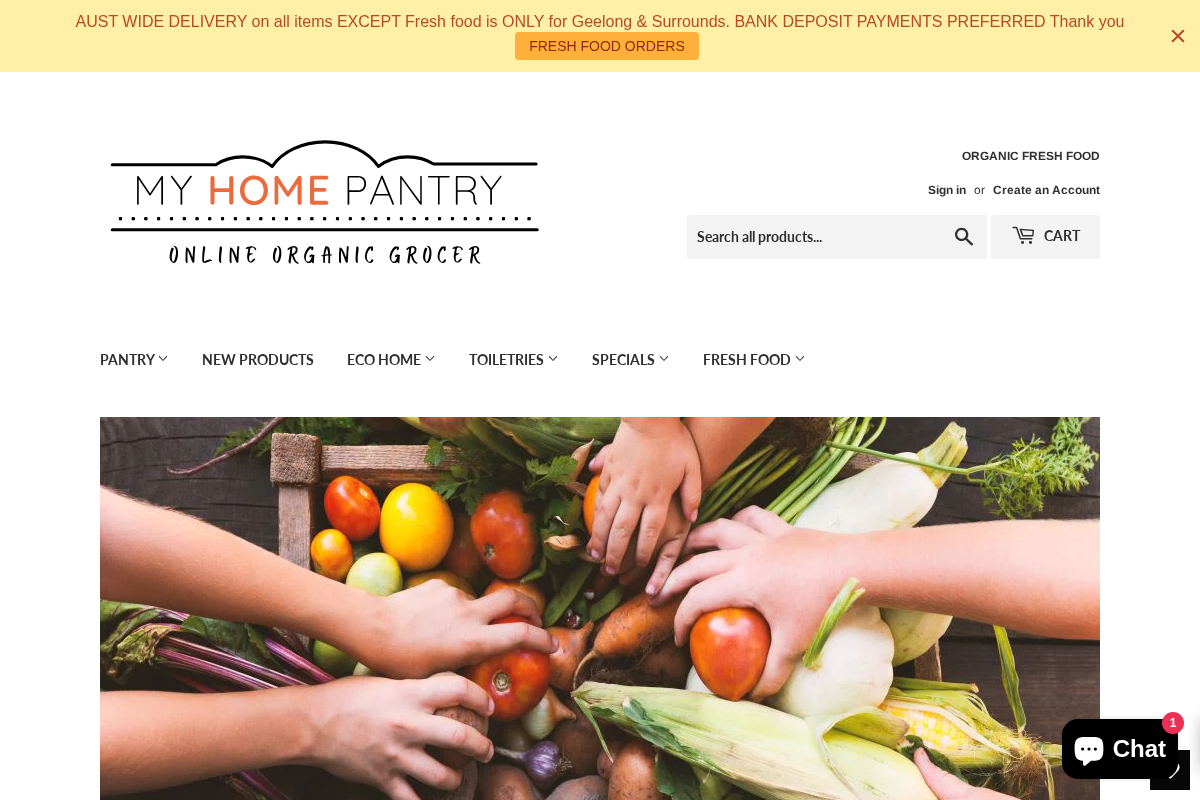 My Home Pantry homepage screenshot