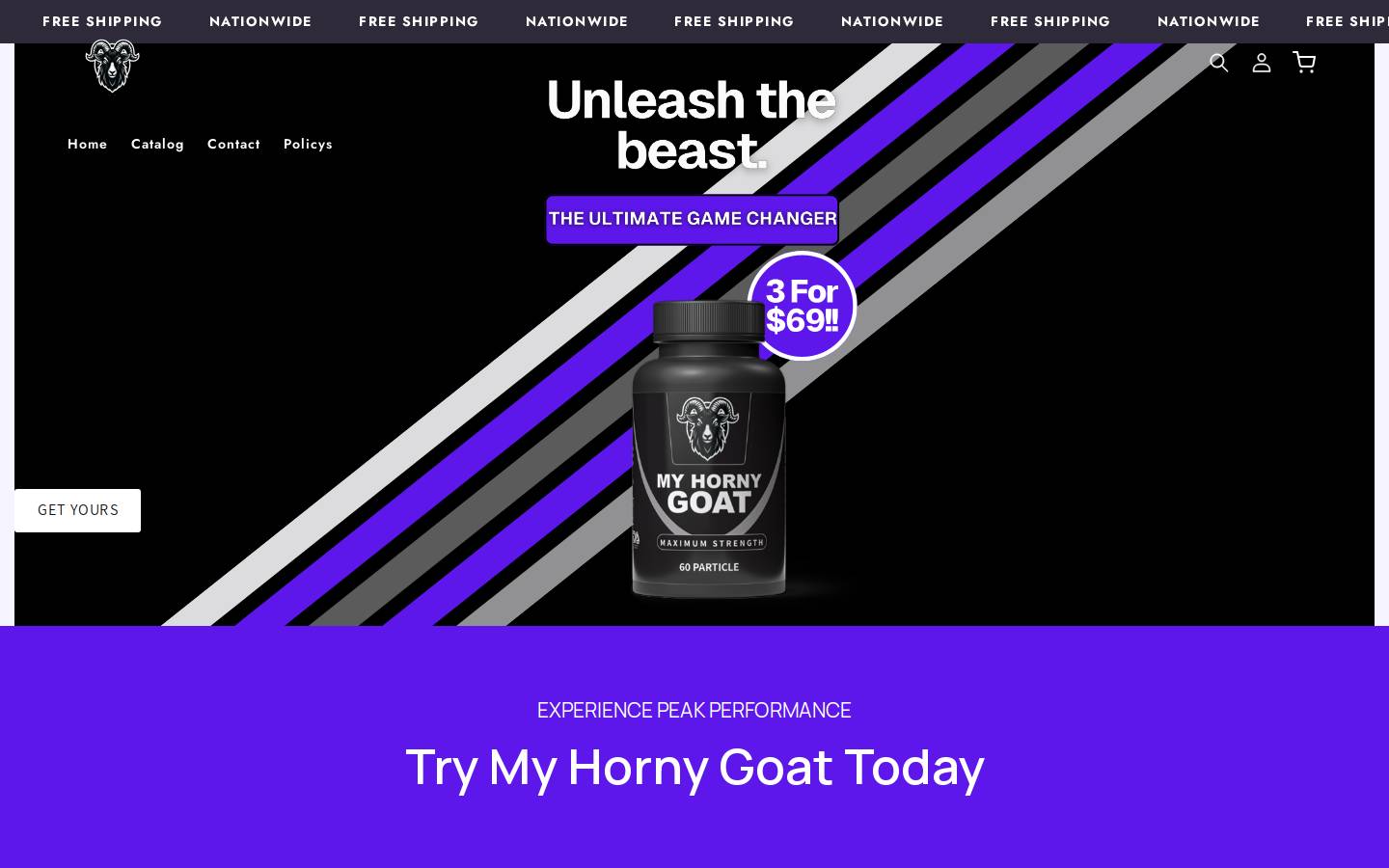 myhornygoat.com homepage screenshot