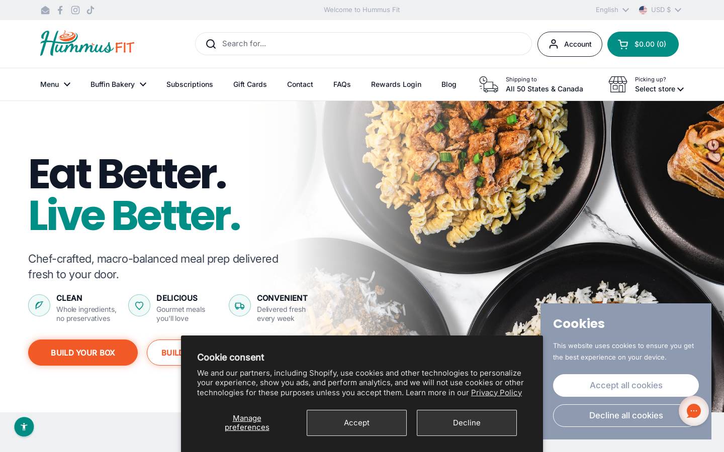 myhummusfit.com homepage screenshot