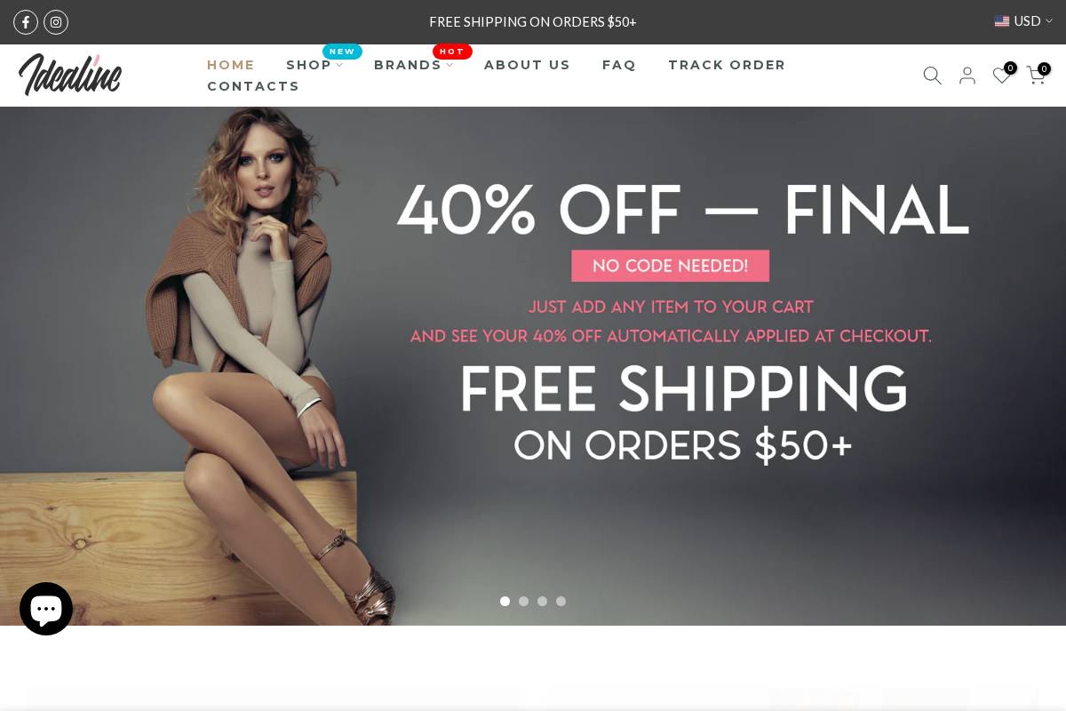 Myidealine homepage screenshot