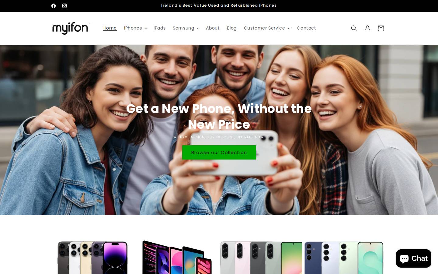 Myifon homepage screenshot