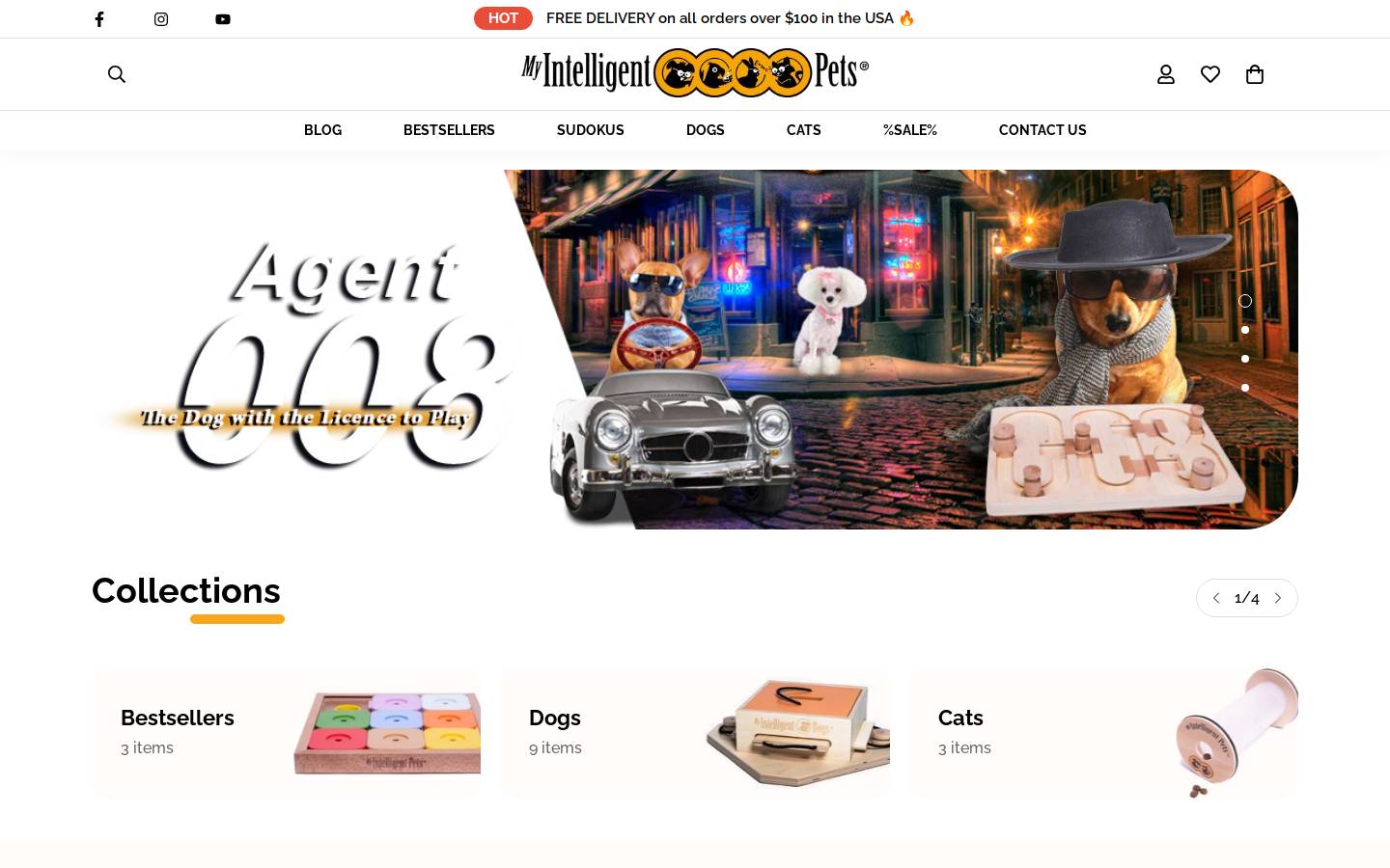 myintelligentpets.com homepage screenshot