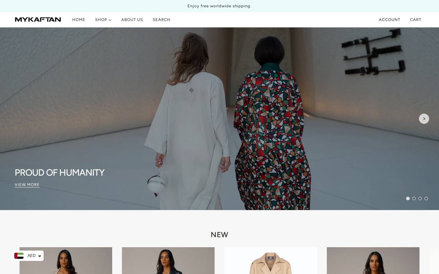 mykaftan.com homepage screenshot
