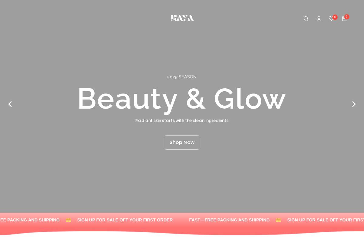 mykayabeauty.co homepage screenshot