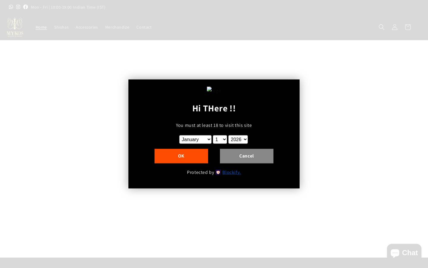 mykindofshisha.com homepage screenshot