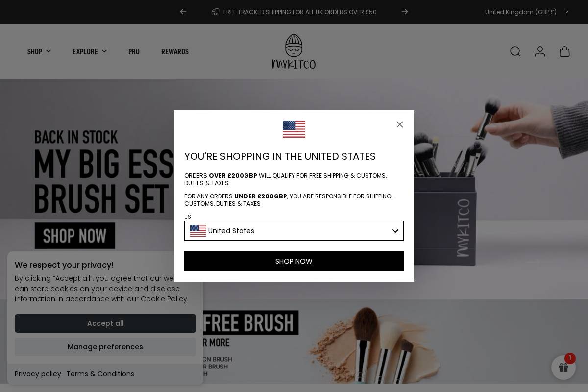 MYKITCO. homepage screenshot