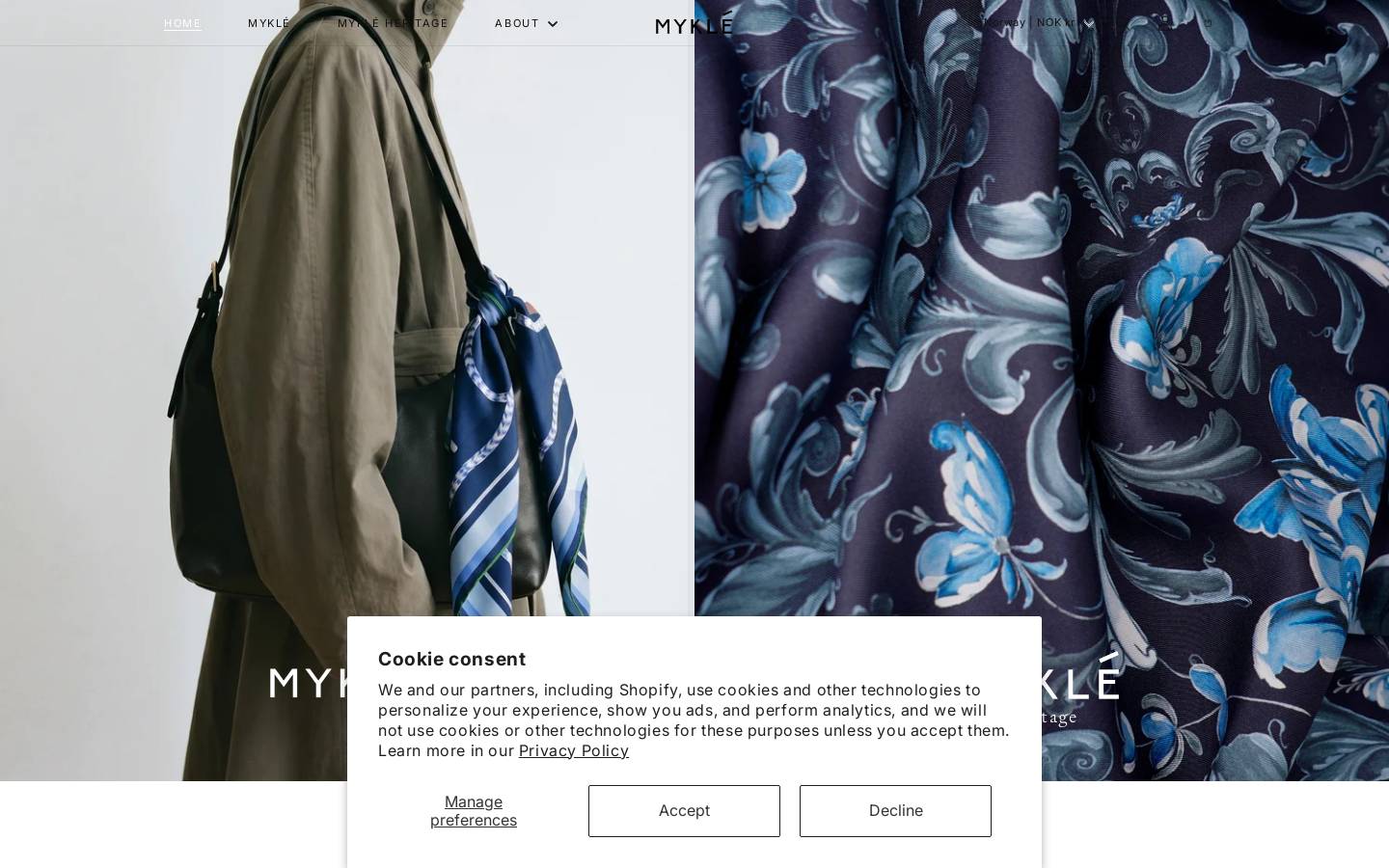 mykle.co homepage screenshot