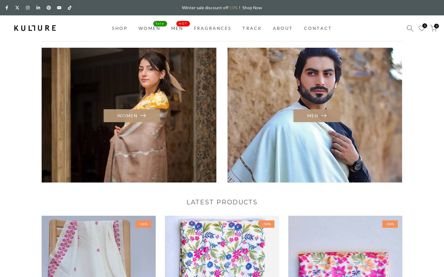 mykulture.com homepage screenshot