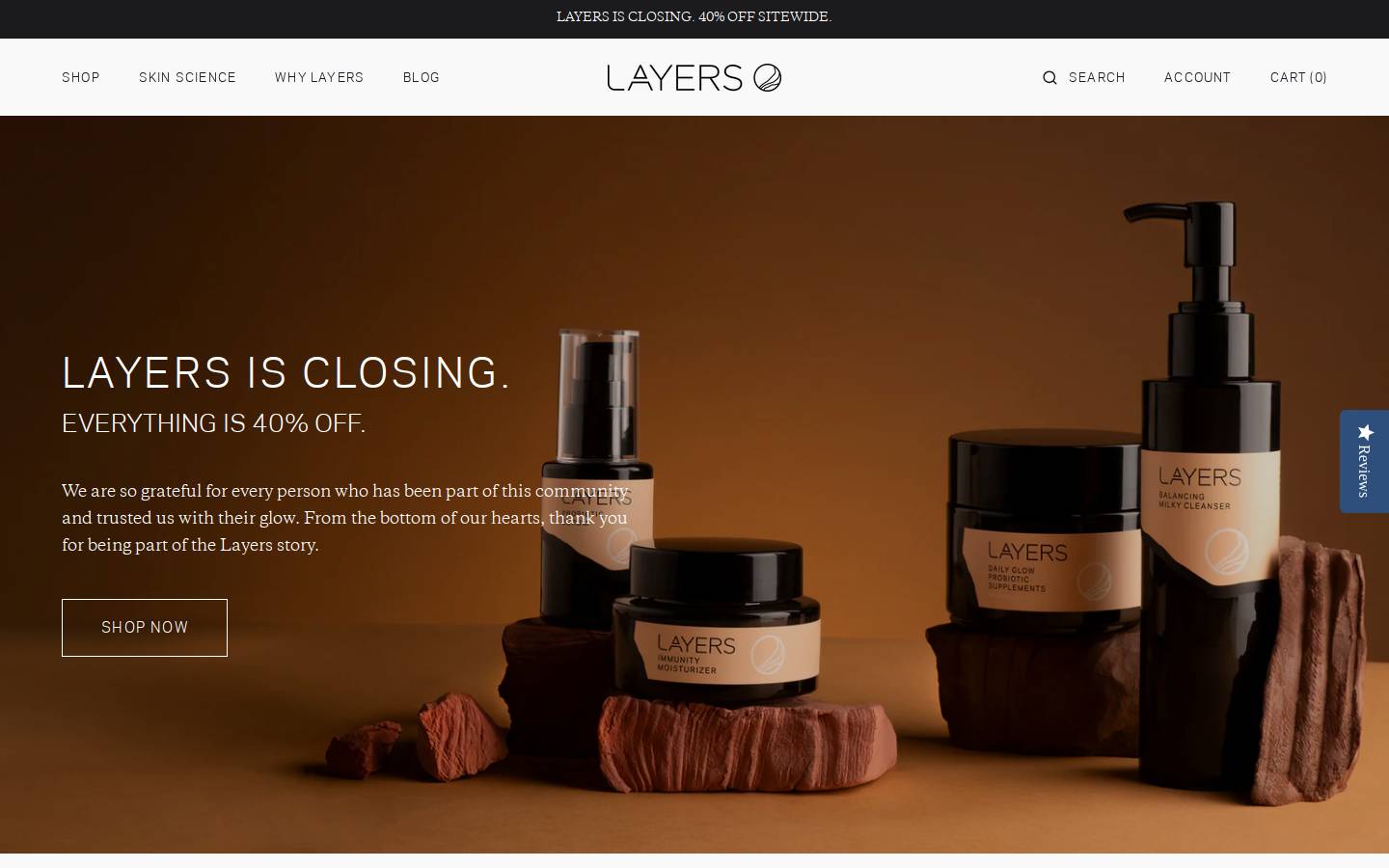 mylayers.com homepage screenshot