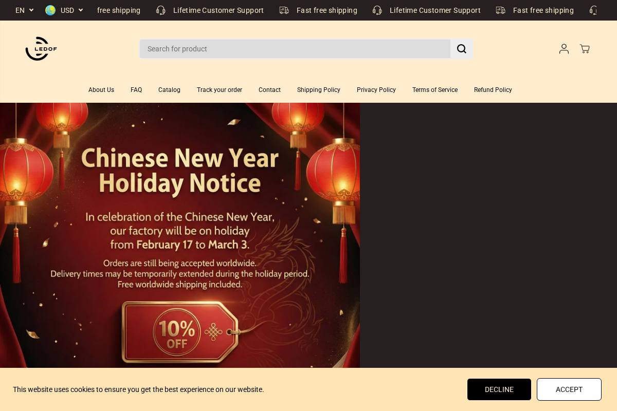 LEDOF homepage screenshot