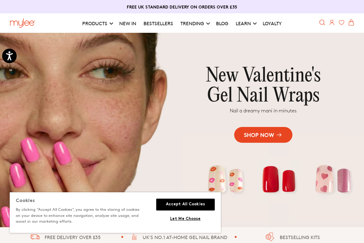 Mylee homepage screenshot