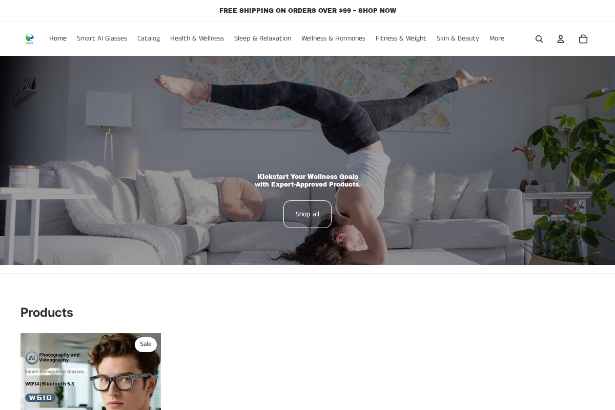 Life Fit homepage screenshot