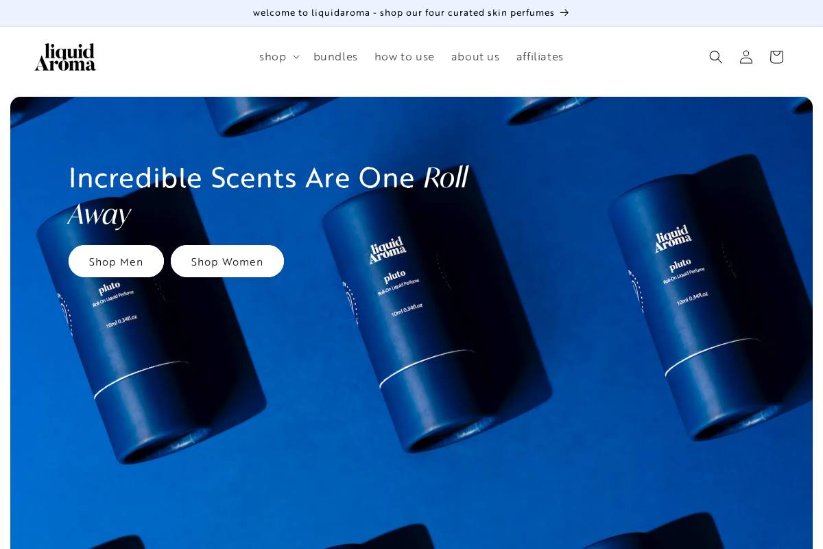 myliquidaroma.com homepage screenshot