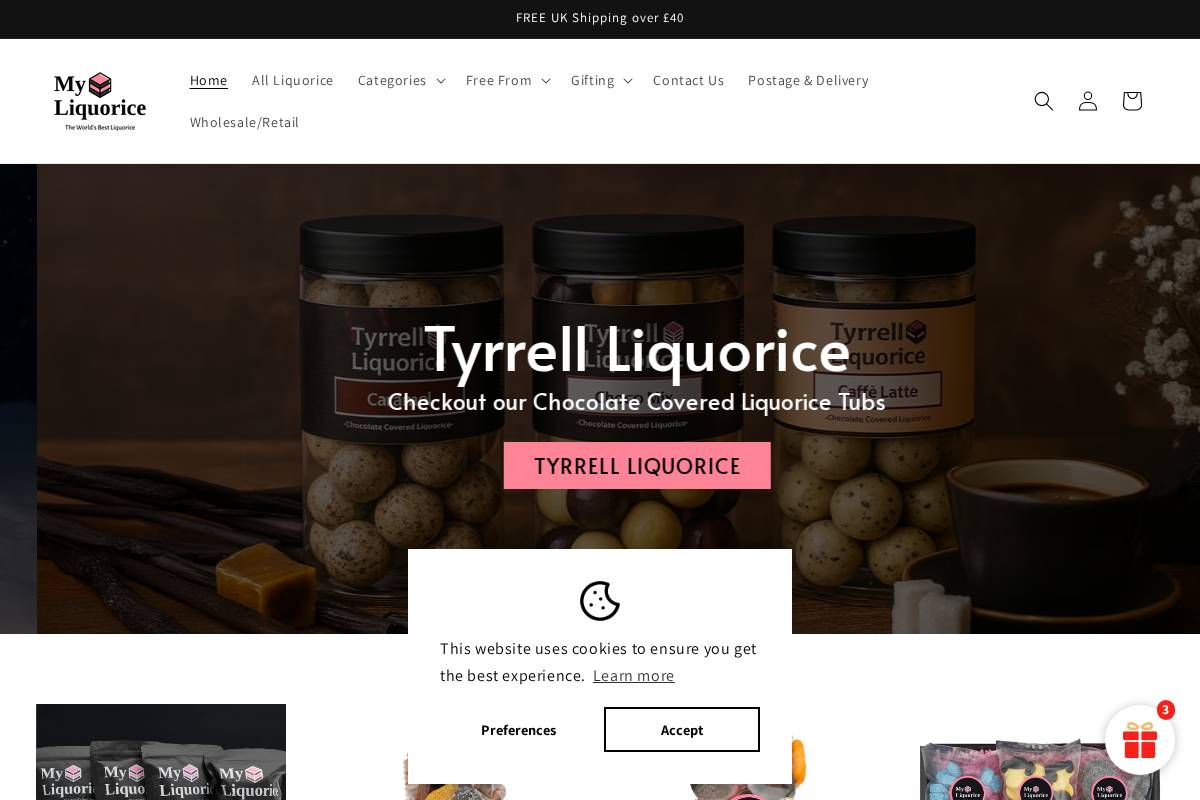 My Liquorice homepage screenshot