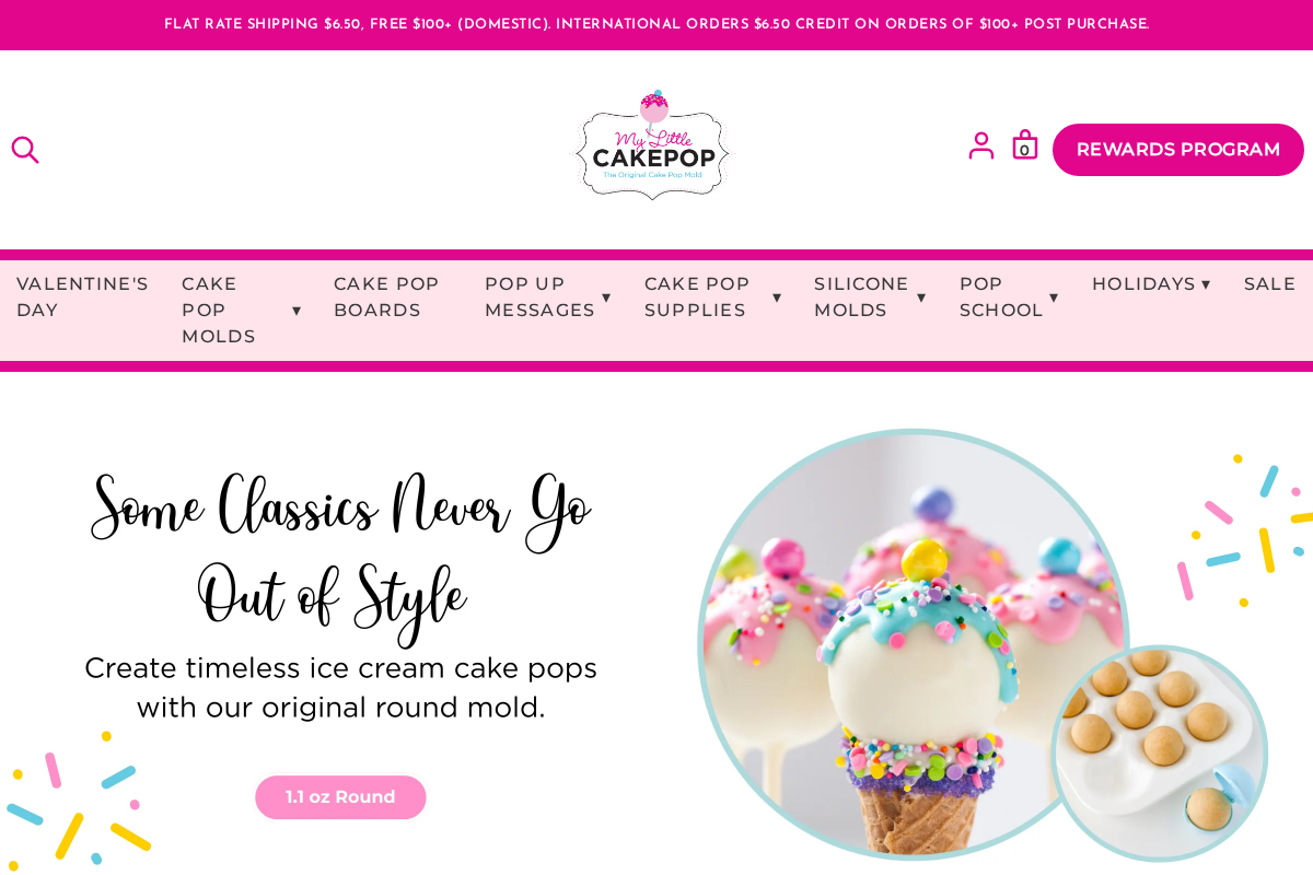 My Little Cakepop homepage screenshot