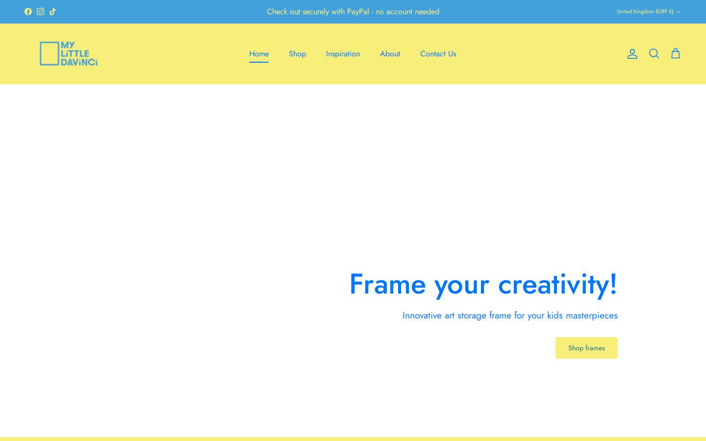 My Little Davinci homepage screenshot