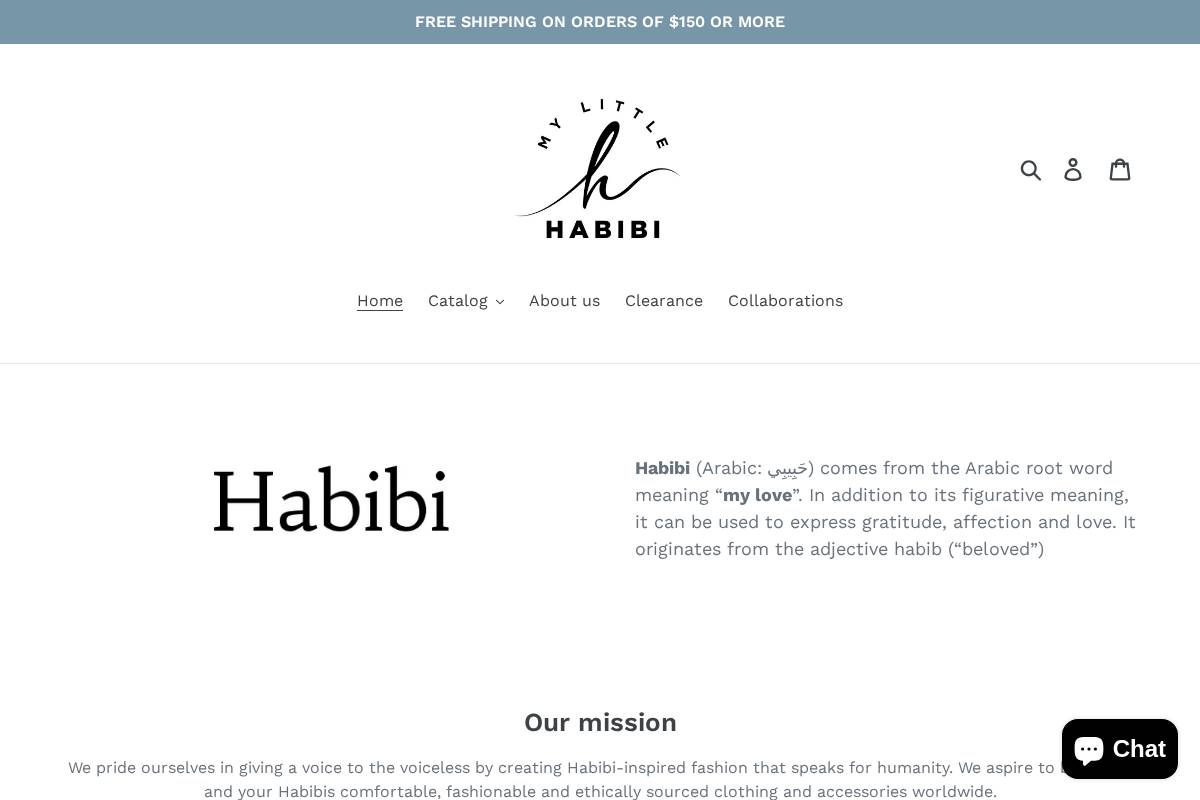 mylittlehabibi.ca homepage screenshot