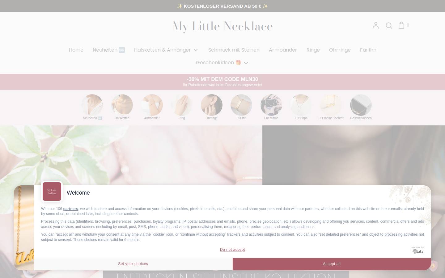 Mylittlenecklace homepage screenshot