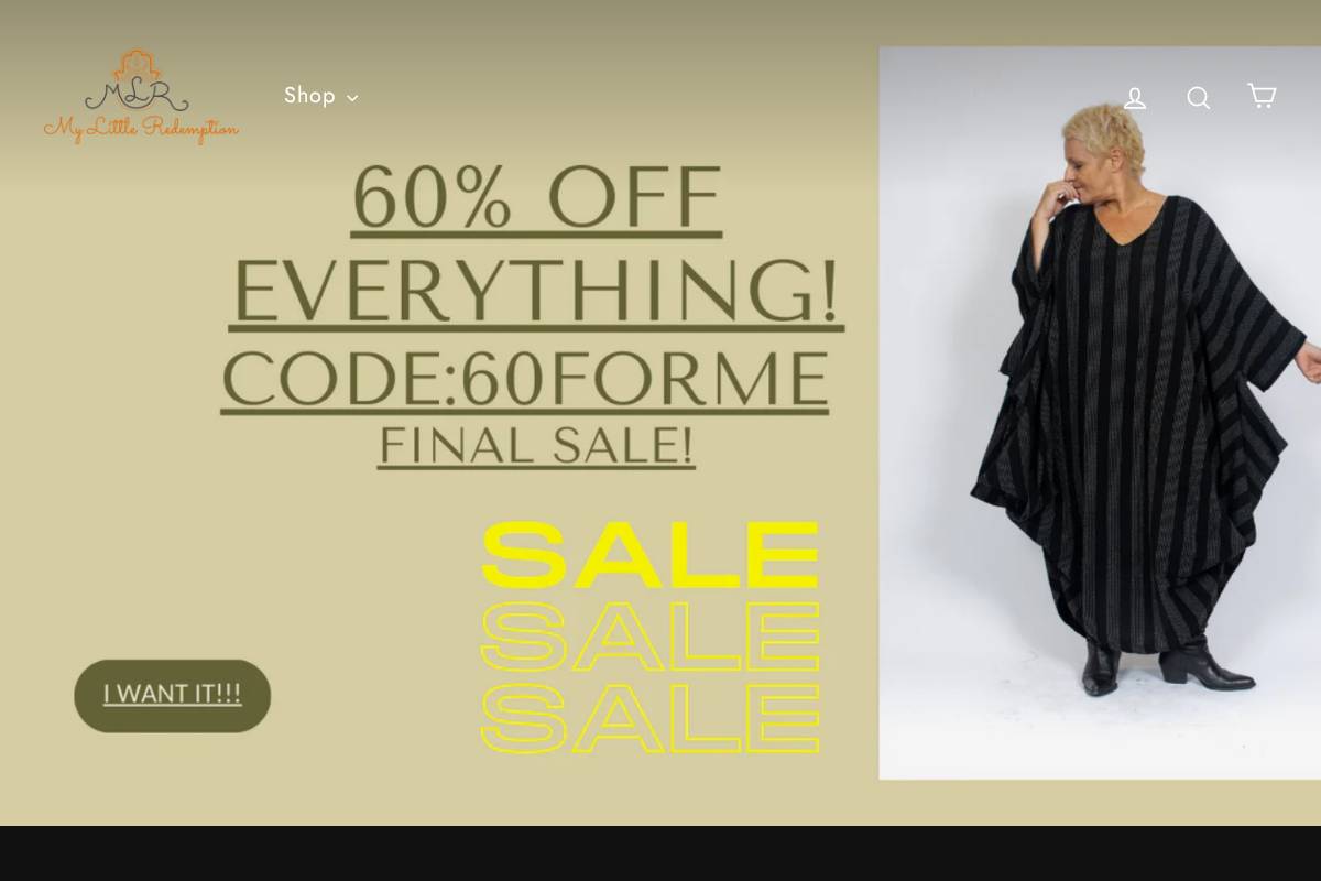 mylittleredemption.com homepage screenshot