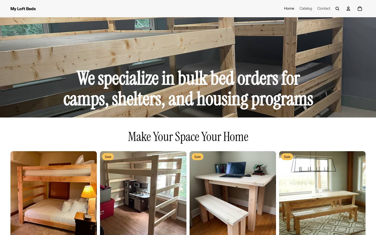 myloftbed.com homepage screenshot