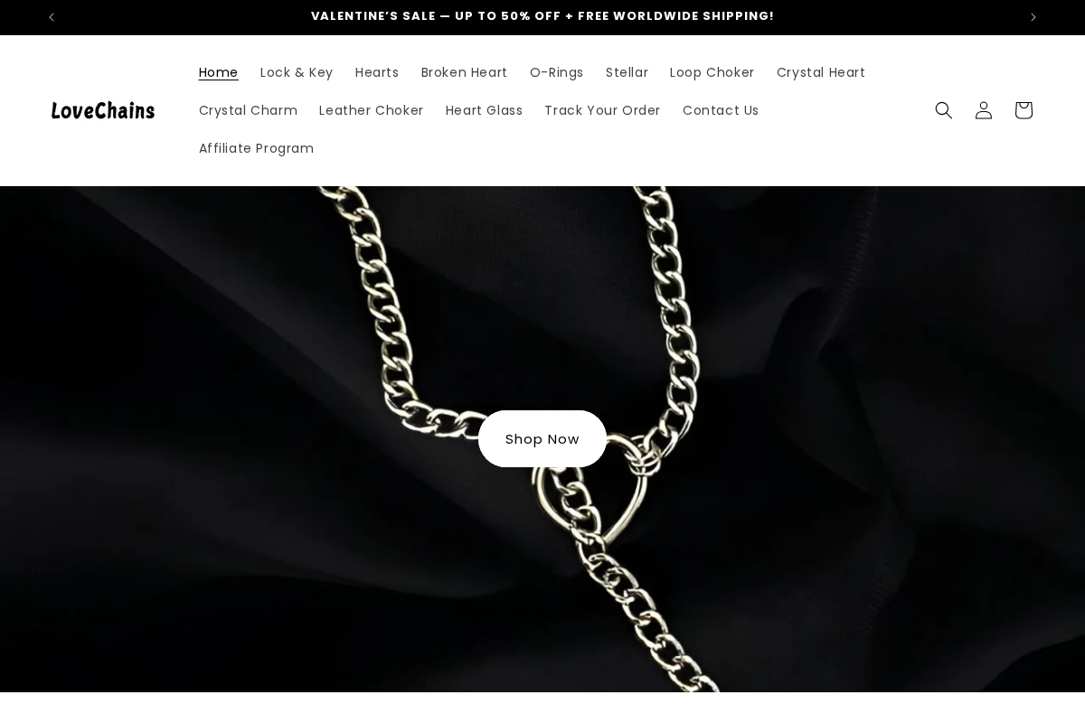 Mylovechains homepage screenshot