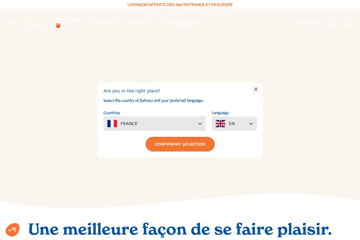 mylubie.com homepage screenshot