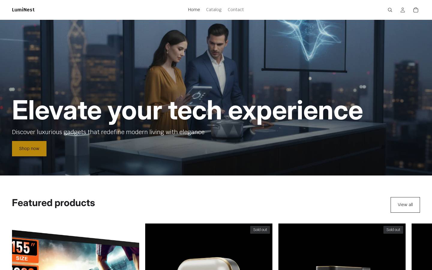 myluminesthome.com homepage screenshot