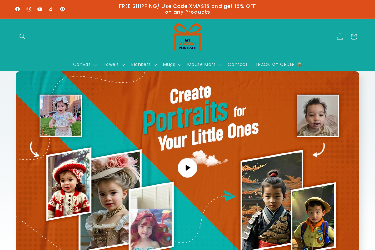 My Magical Portrait homepage screenshot