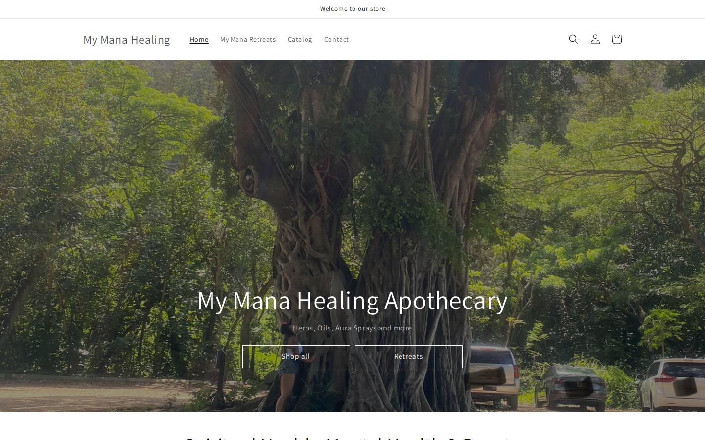mymanahealing.com homepage screenshot