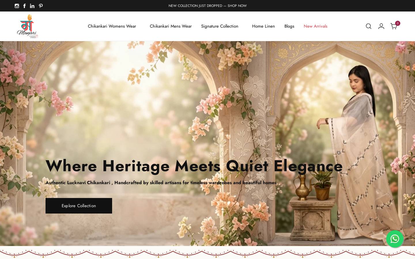 mymanjari.in homepage screenshot