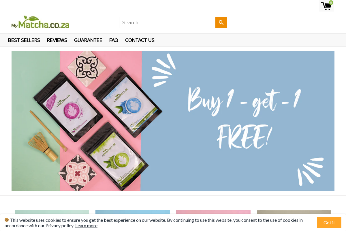 Mymatcha homepage screenshot