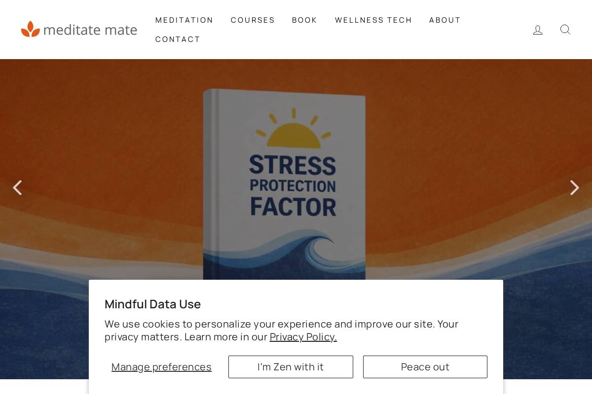 mymeditatemate.com homepage screenshot