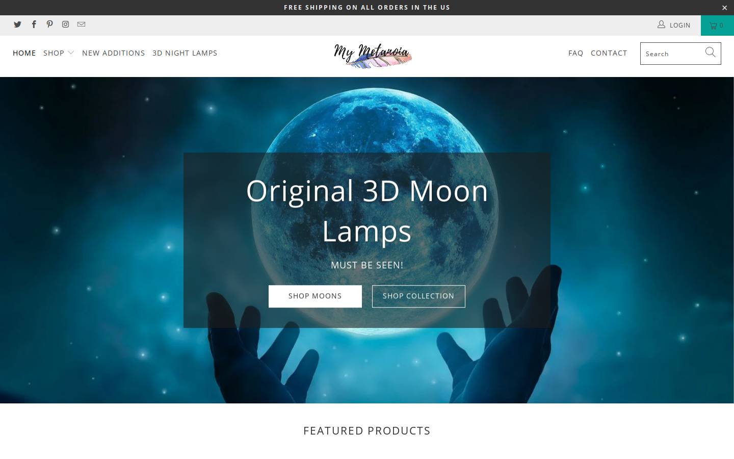 My Metanoia homepage screenshot