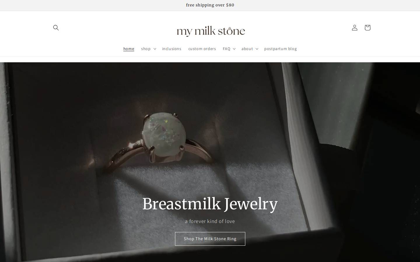 mymilkstone.com homepage screenshot