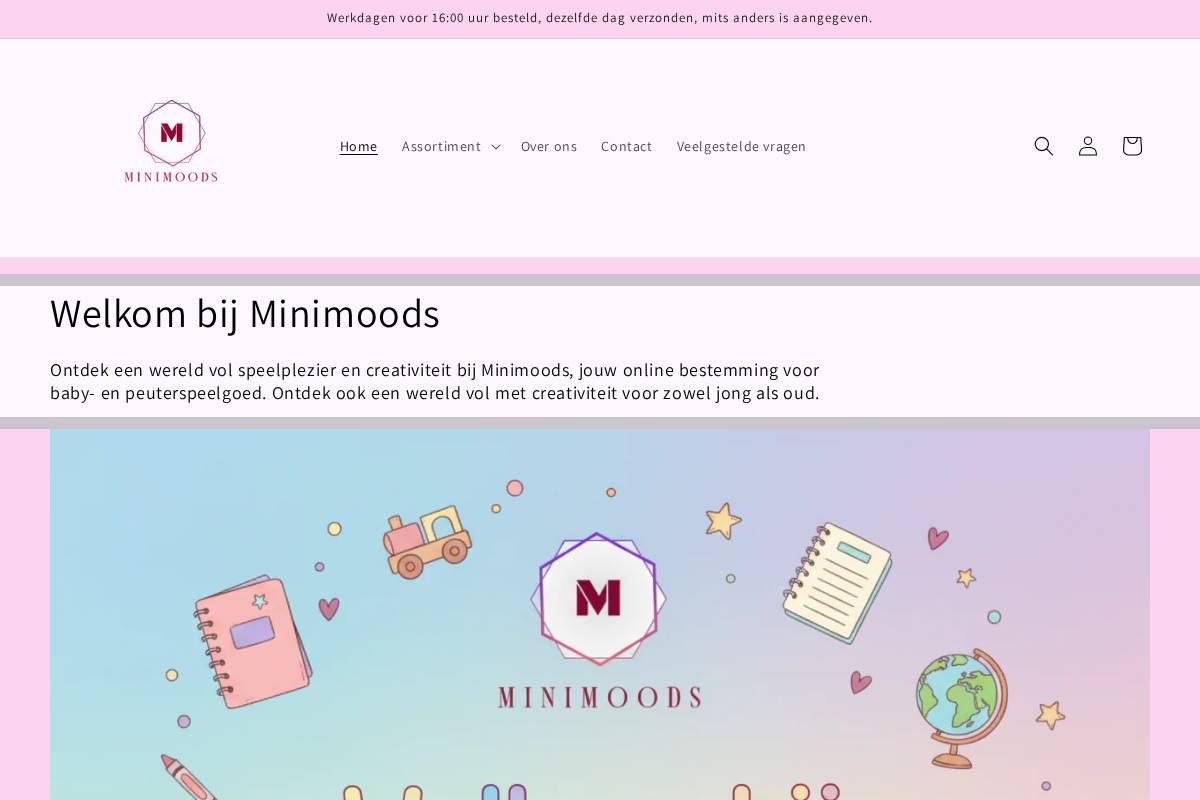 myminimoods.nl homepage screenshot