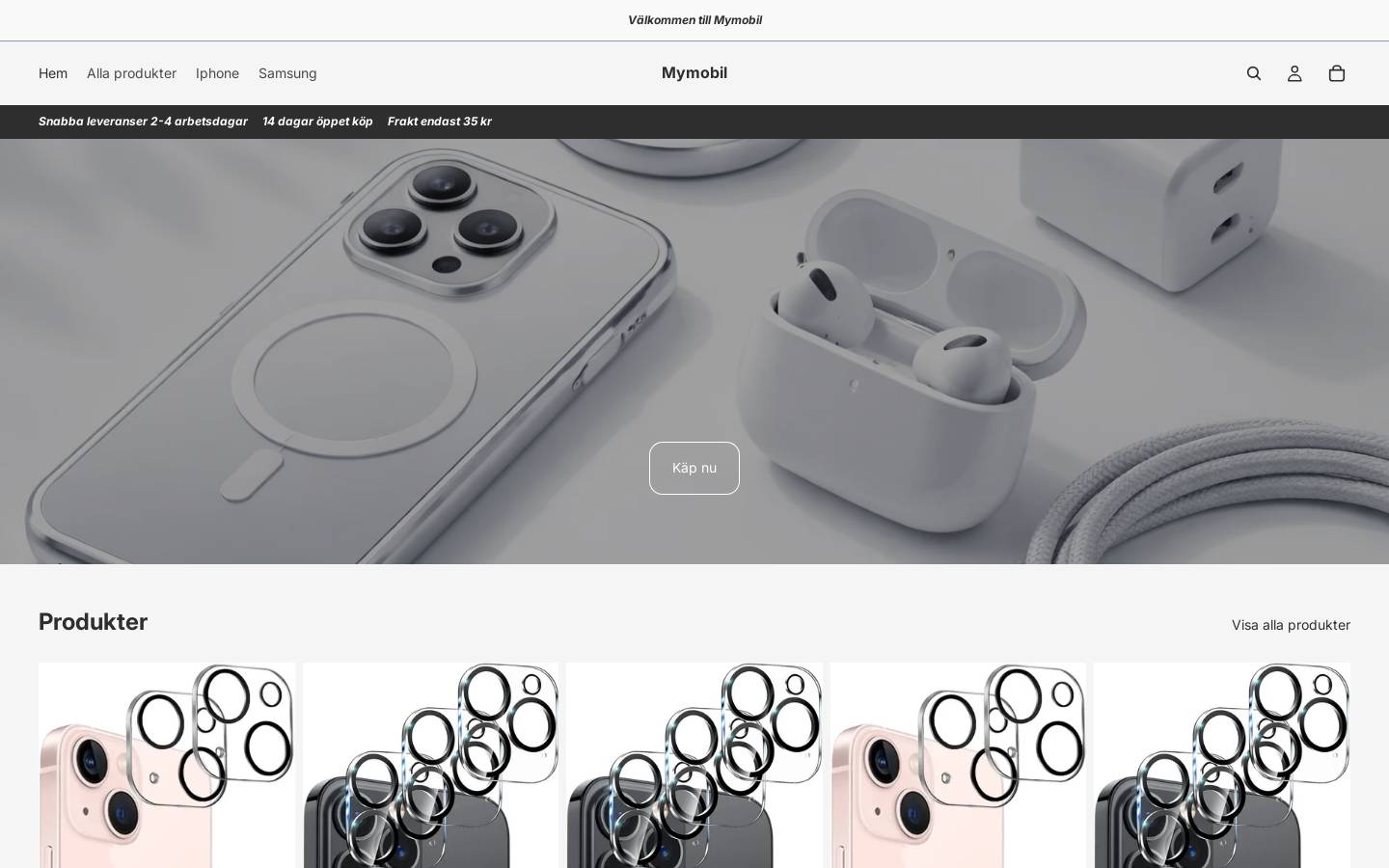 mymobil.se homepage screenshot