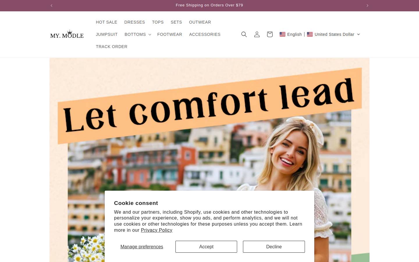 Mymodle homepage screenshot
