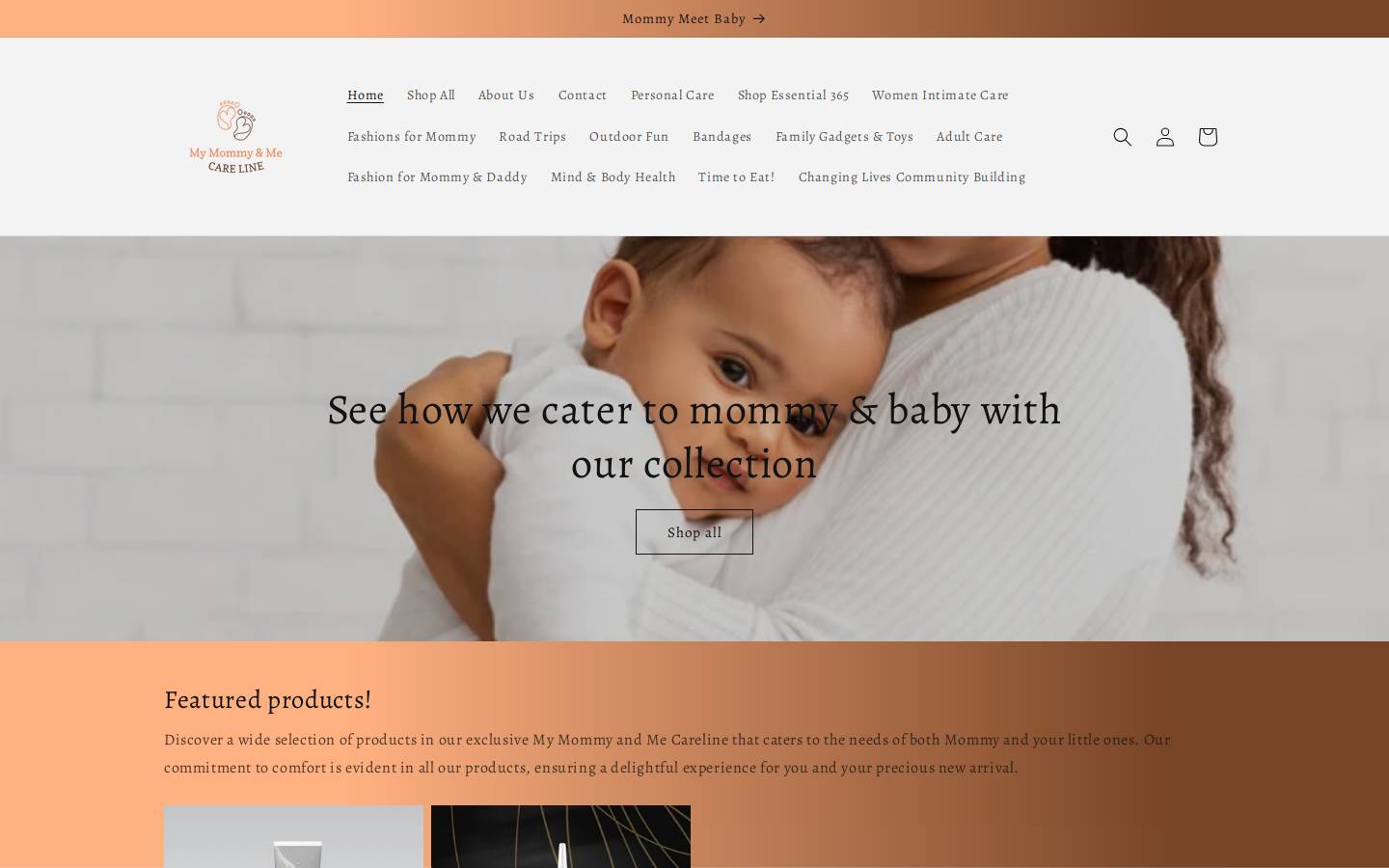 mymommyandme.shop homepage screenshot