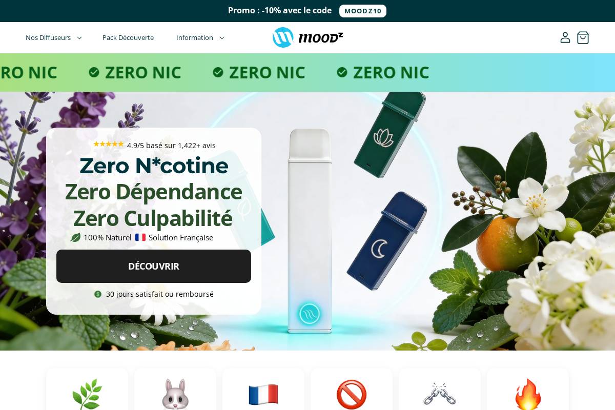 Mymoodz homepage screenshot