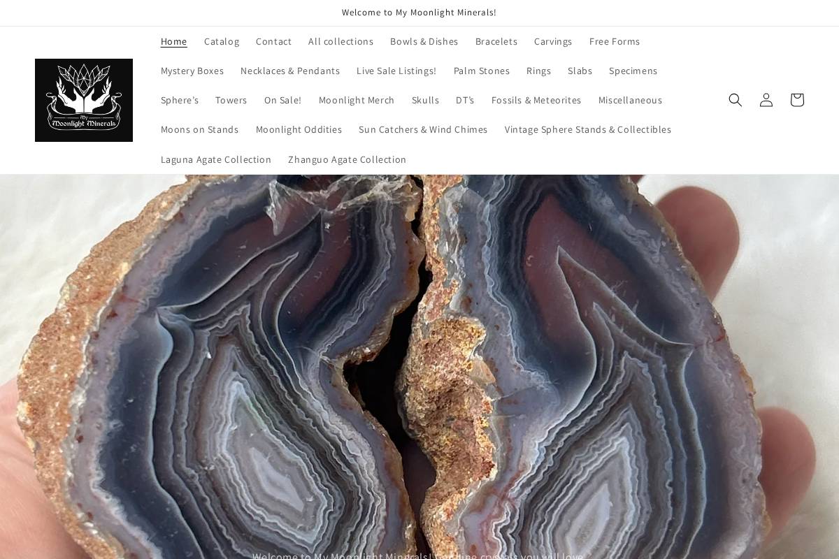 mymoonlightminerals.ca homepage screenshot