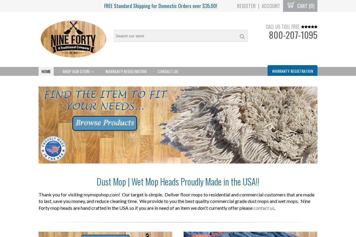 mymopshop.com homepage screenshot