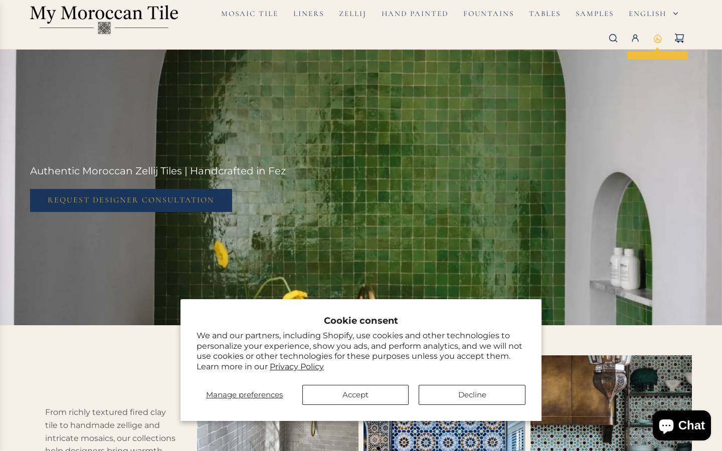 mymoroccantile.com homepage screenshot