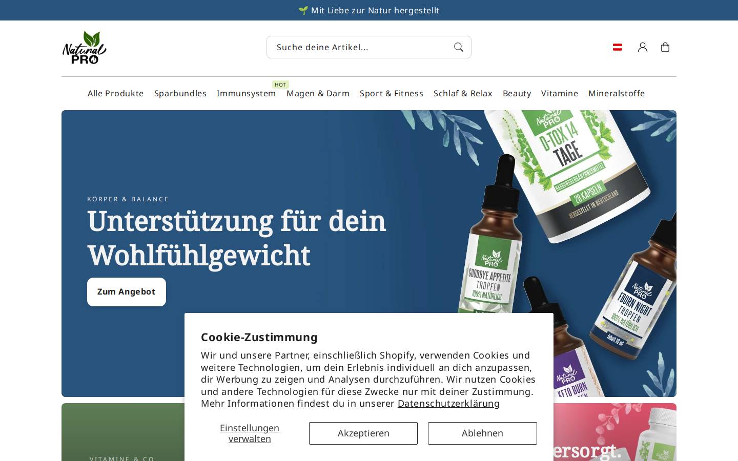 mynaturalpro.com homepage screenshot