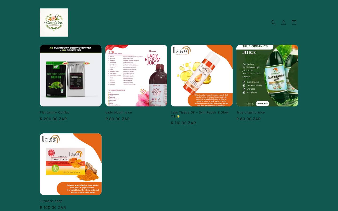 mynaturenest.shop homepage screenshot