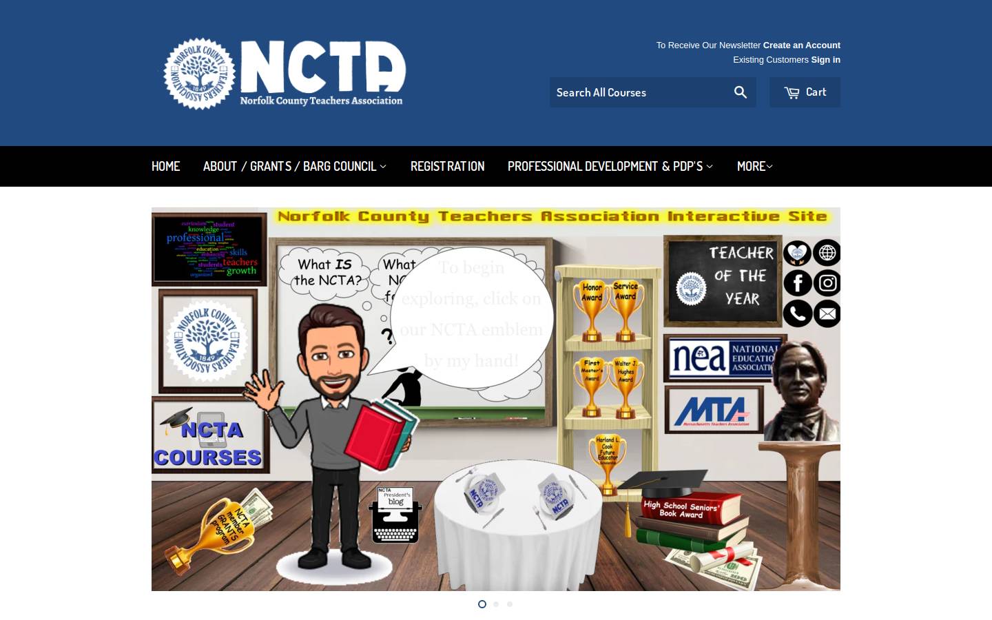 myncta.org homepage screenshot