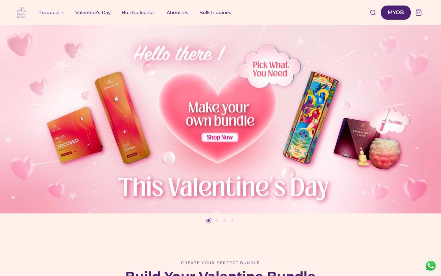 myndandbloom.com homepage screenshot