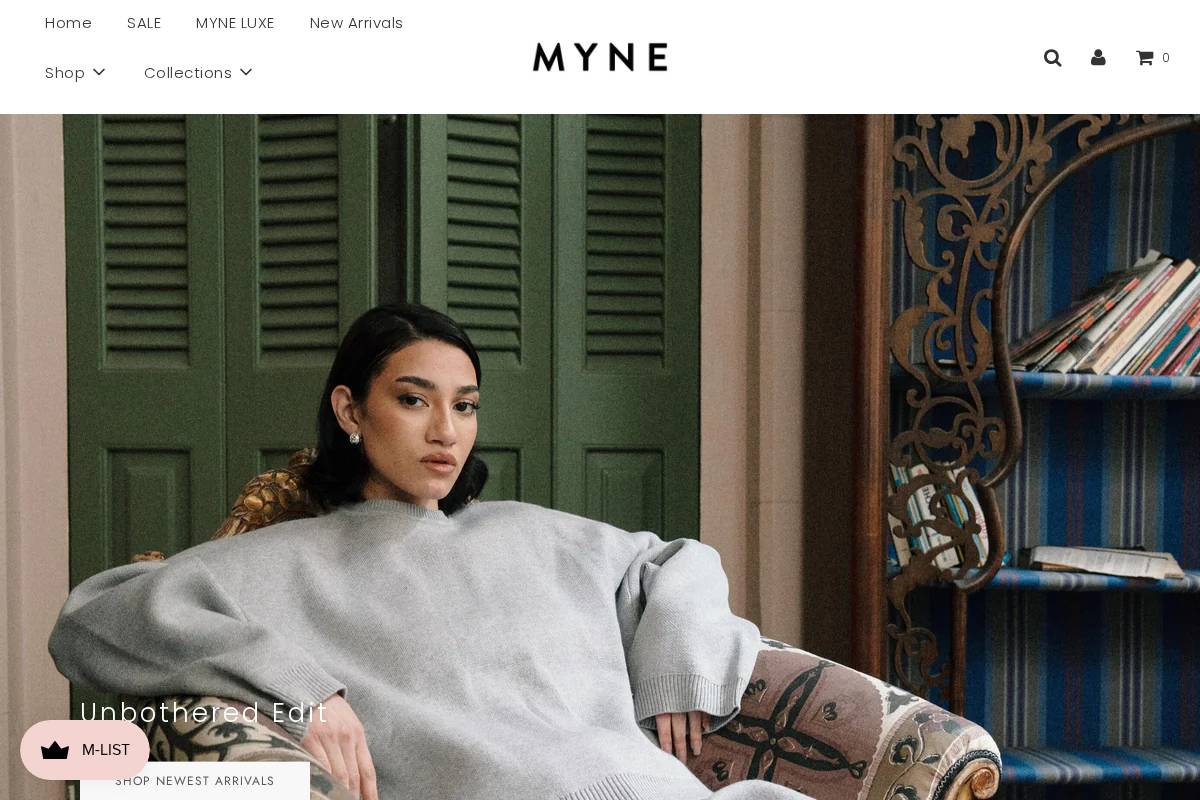 mynethelabel.co homepage screenshot
