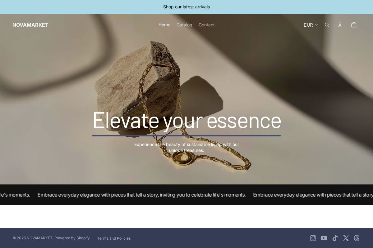 NOVAMARKET homepage screenshot